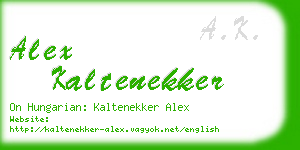 alex kaltenekker business card